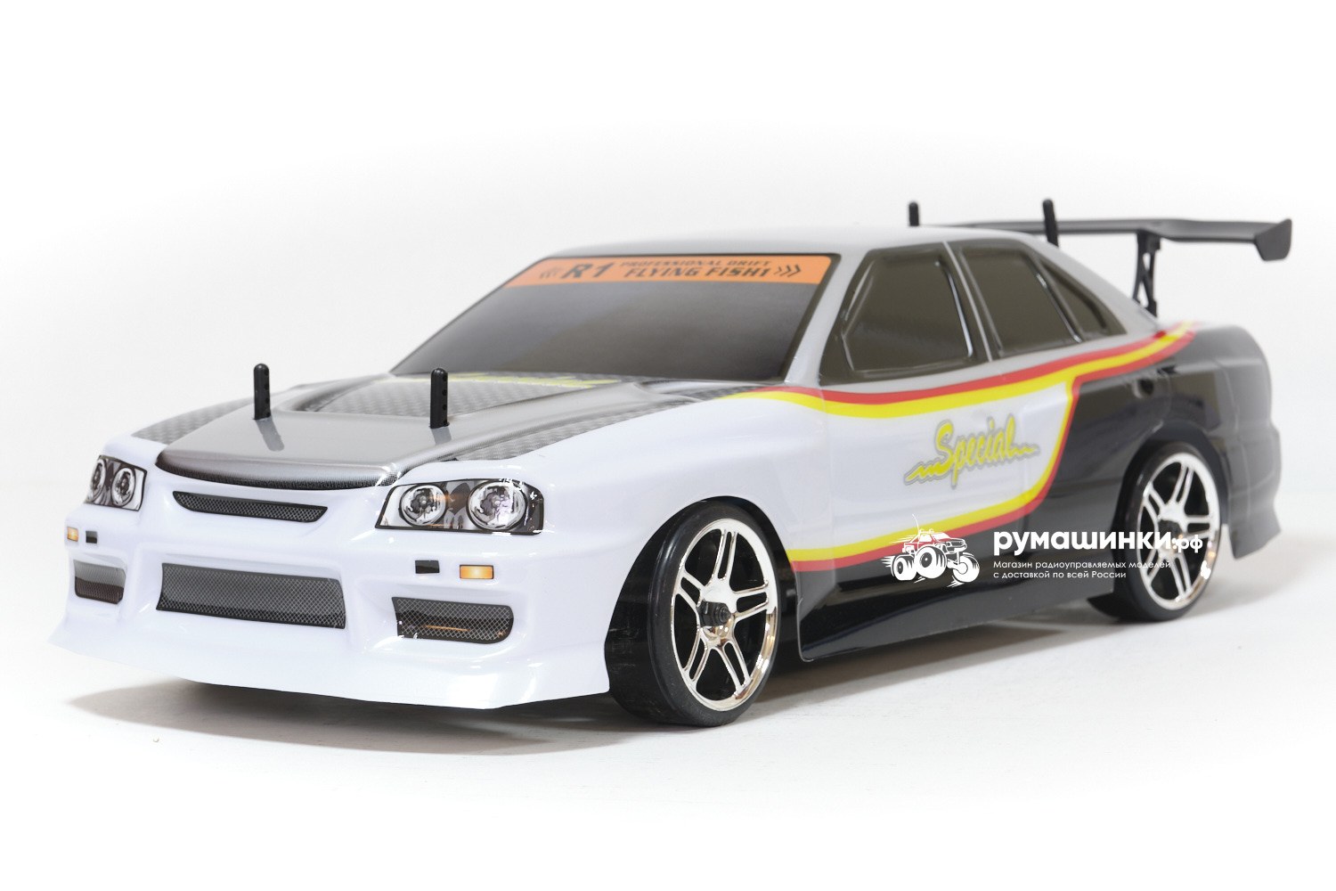 Радиоуправляемая машина для дрифта HSP Drift Flying Fish 1 Top 4WD RTR  Кузов Nissan R34 Skyline 94123TOP/12333 Купить с доставкой